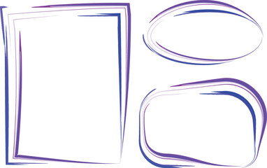 blue purple colorful abstract line pattern frames shapes collection