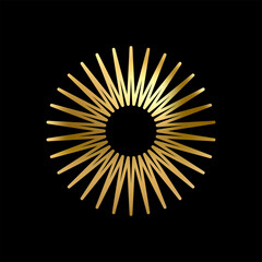 Outline Gold Star icon. Holiday stars line art