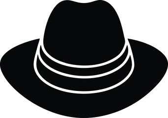 Festival hat silhouette vector illustration