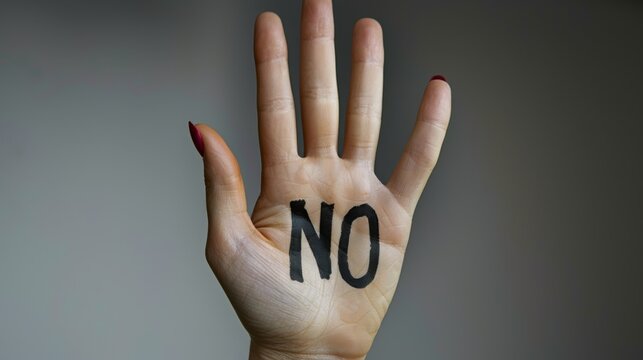 A Firm Hand Saying No