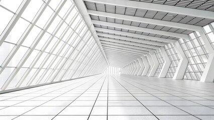 Abstract White Architecture Interior