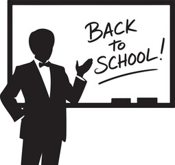 Students with Backpacks Walking to School

Back to School Supplies Silhouette Set

School Bus Arrival Vector Scene

First Day of School Silhouette Design

Teacher Welcoming Students Vector Art