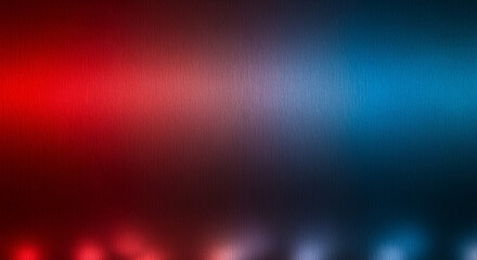 Vibrant abstract brushed metallic background with red and blue gradient and subtle light reflections