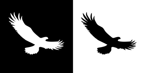Eagle icon. Animal icon. Land animals. Sea beast. Insect icon. Black icon. Silhouette.
