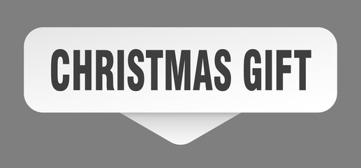 christmas gift sticker. christmas gift sign isolated on gray background