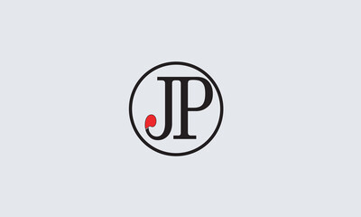 JP, PJ , J , P , Abstract Letters Logo Monogram	