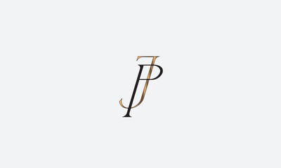 JP, PJ , J , P , Abstract Letters Logo Monogram	