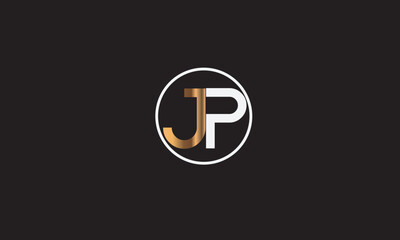 JP, PJ , J , P , Abstract Letters Logo Monogram	