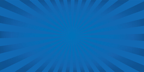 Retro background with rays or stripes in the center. Sunburst or sun burst retro background. Blue colors. Vector illustration © RIDWAN