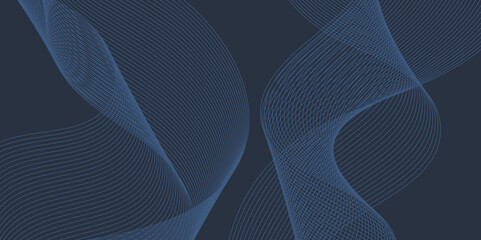 Geometric technology curve wave shape abstract color blend lines element for design background, twisted curved and smooth wavy line modern abstract flowing lines design element texture background.