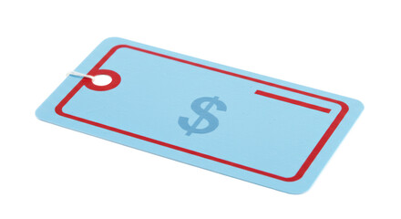 Isolated Price Tag with Dollar Sign
