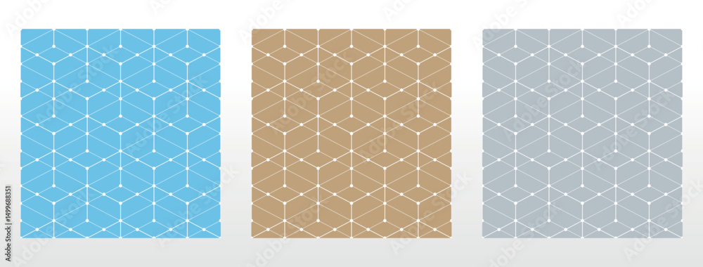 Poster Set of abstract geometric patterns. Seamless vector backgrounds. Colored ornaments Graphic modern patterns Simple lattice graphic design