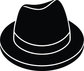 Festival cap silhouette vector illustration