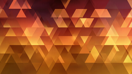 Obraz premium Sunset-inspired geometric pattern, warm gradient with triangle overlays