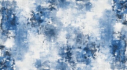 Fototapeta premium Abstract blue and white textured background with mottled, brush-stroke effect, resembling weathered paint or stone