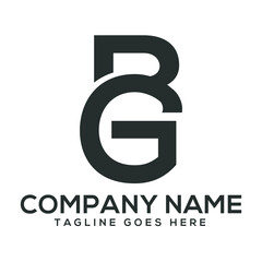 Obraz premium Initial BG or GB creative, Modern, and Elegant Vector Logo Design Templates for businesses