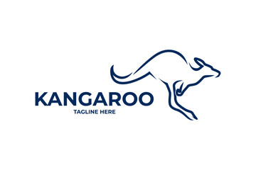 the jumping kangaroo logo design