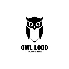 simple owl vector logo design