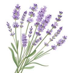 Obraz premium psd bunch of lavender flower on transparent background