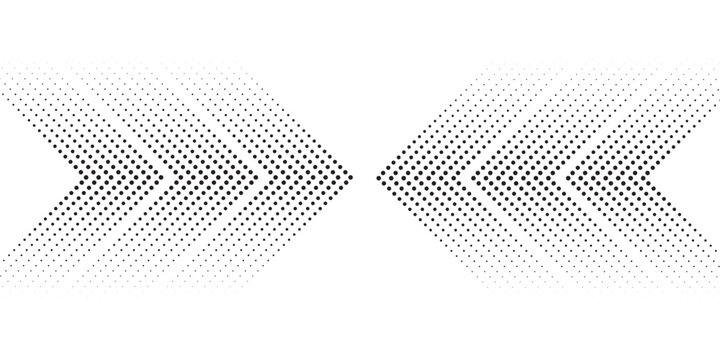 The arrow points in and out