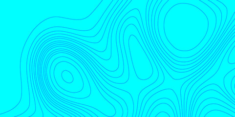 Modern abstract glowing wave topographic contour lines map seamless pattern for texture background, blue and cyan wave paper curved reliefs abstract minimal line strokes terrain grid background.
