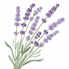 Obraz premium psd bunch of lavender flower on transparent background