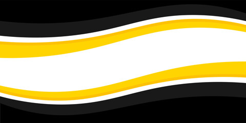 Abstract black and yellow wavy business background. Vector illustration