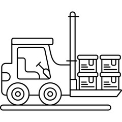 Forklift Cargo Transport Icon