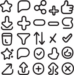 Next-Gen Action & Engagement Icon Set – Ultra-Smooth & Customizable.