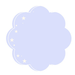 Graphic Baby Speech Bubble Soft Colored Backdrop Icon. Pastel Childish Dreamy Symbol Silhouette. Drawn Simple Dialogue Conversation Text Box Empty Blank Template Shape.	