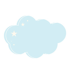 Graphic Baby Speech Bubble Soft Colored Backdrop Icon. Pastel Childish Dreamy Symbol Silhouette. Drawn Simple Dialogue Conversation Text Box Empty Blank Template Shape.	