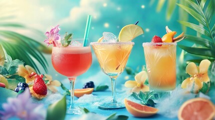 Tropical Summer Cocktails: Refreshing Drinks, Exotic Fruits