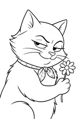 Seductive Floral Smile Cat