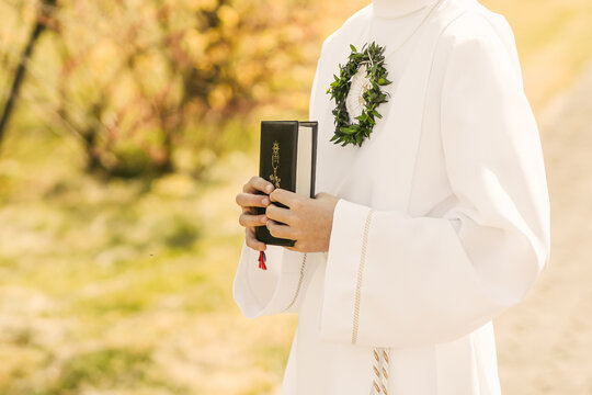 Child on First Communion Day – Sacred Catholic Rite of Passage Marking Spiritual Purity and Personal Faith