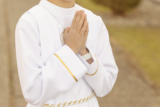 Child on First Communion Day – Sacred Catholic Rite of Passage Marking Spiritual Purity and Personal Faith