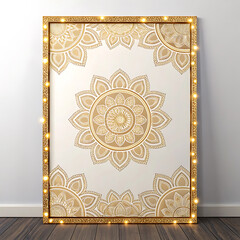 Elegant Modern Akshaya Tritiya Poster Golden Mandala Design