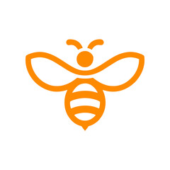 vector illustration of a bee logo design