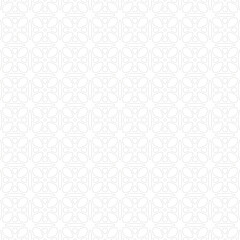 Subtle gray and white minimal seamless pattern. Modern elegant outline vector geometric floral ornament. Abstract background texture with flower silhouettes, leaves, thin lines. Repeated linear design
