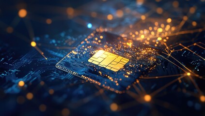 Microchip with glowing connections