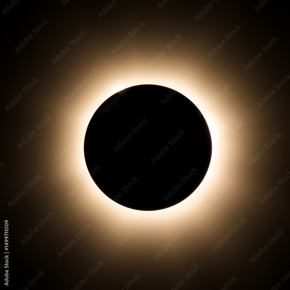 Sticker a total solar eclipse with a visible corona.