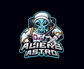 Alien Astronaut Mascot