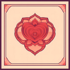 Detailed Flat Vector Illustration of Muladhara Root Chakra for Meditation Practices