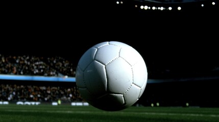 Soccer Ball Stadium Night Game.