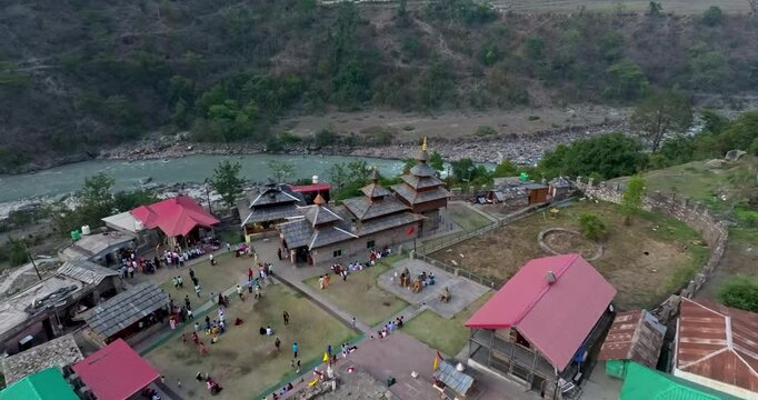 Mahasu Devta Temple Aerial View, Hanol, Uttarakhand, India