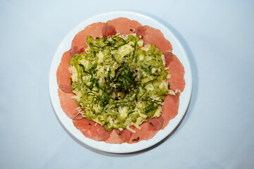 spaghetti with surf and turf sauce