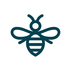 vector illustration of a bee logo design