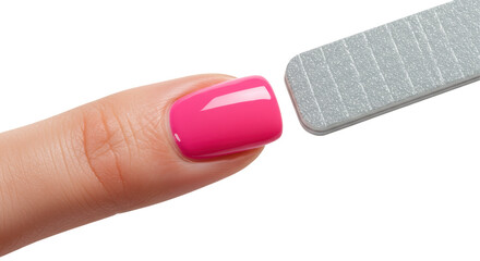 Isolated Manicure and Nail Filing