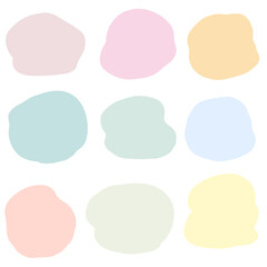 優しい色のカラフルな吹き出しセット