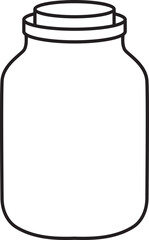 Jar Outline Vector