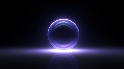 Glowing Purple Sphere Abstract Background Illustration Digital Art Modern Design Element